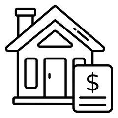 A unique design icon of property document