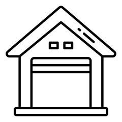Modern design icon of warehouse