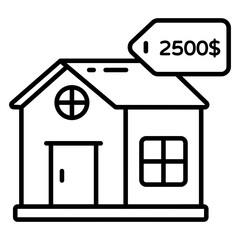 Perfect design icon of home price
