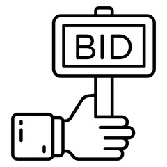 Premium download icon of bid board