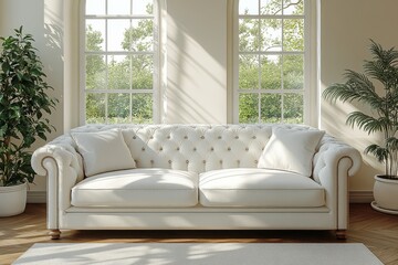 Photorealistic modern bedroom with two white double dressers side by side, sleek smooth finish, multiple drawers with label tags, in bright soft lighting for clean timeless decor.