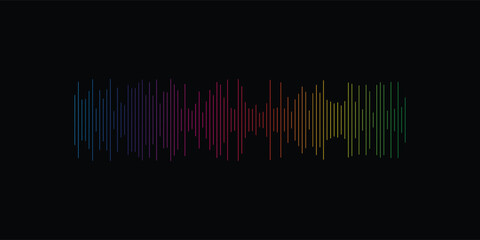 Vibrant Digital Sound Wave Visualization Element