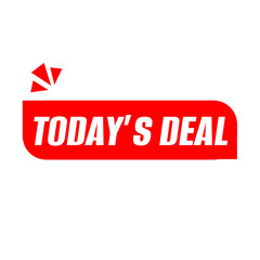TODAY’S DEAL png red colour, discount badge design, promo label