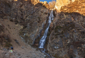 Waterfall "Medvezhiy" in Turgen Gorge