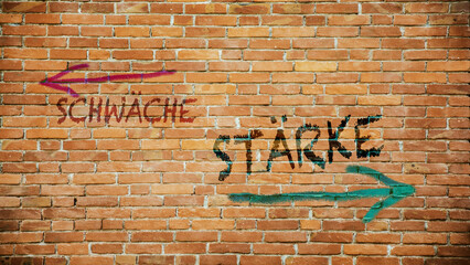 Signposts the direct way to strength versus weakness