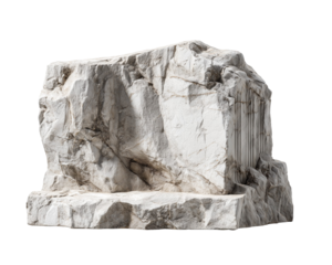 Sculpted stone with chisel marks