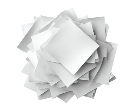 Pile of blank sheets of paper