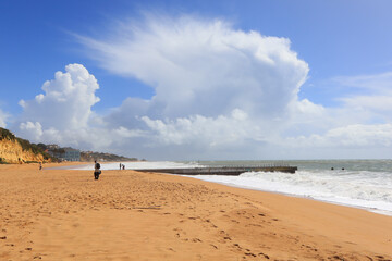 Seascape at Fisherman's Beach in Albufeira, Portugal