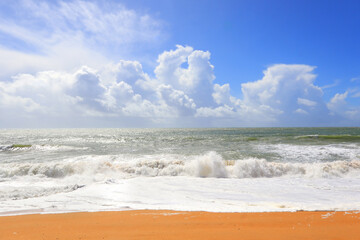 Seascape at Fisherman's Beach in Albufeira, Portugal