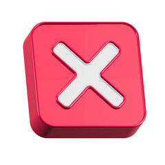 Obraz premium cancel delete icon 3d rendering