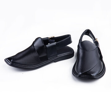 Stylish Peshawari  sandel with White background. 