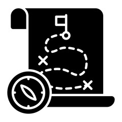 Premium design icon of travel map