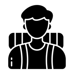 Creative design icon of tourist