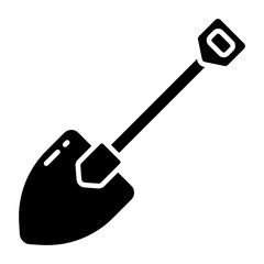 Editable design icon of shovel