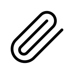 Paper Clip line icon.School supplies. Simple vector symbol used for school, travel, or education themes. Clean linear design, editable stroke, isolated on white.