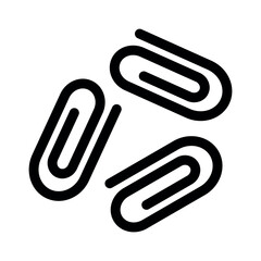 Clips line icon.School supplies. Simple vector symbol used for school, travel, or education themes. Clean linear design, editable stroke, isolated on white.