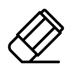 Rubber line icons.School supplies. Simple vector symbol used for school, travel, or education themes. Clean linear design, editable stroke, isolated on white.