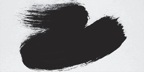 black brush stroke on isolated background. Line, box, brushes, grunge, paint, page, border. Vector brush stock illustrator.