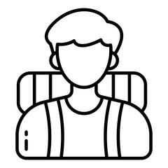 Creative design icon of tourist