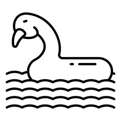 Editable design icon of duck