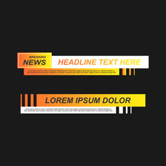Simple News Lower Third Vector Art  Icons  and Graphics