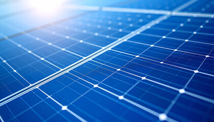 Solar Panel Power: An expansive array of photovoltaic panels gleams, meticulously capturing the radiant power of the sun, offering a compelling look at eco-friendly energy.