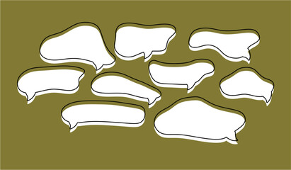 Hand Drawn Speech Bubble Vector Set