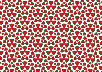 A cheerful, repeating pattern of watermelon slices on a white background, perfect for summer designs.