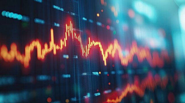 Financial graphs on a white background, ideal for finance, market trends, and business analysis imagery.