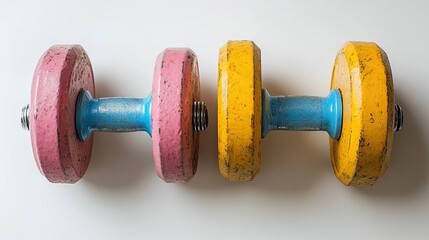 Fitness goals on a white background, perfect for motivation, fitness planning, and wellness imagery.