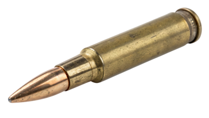 bullet, ammunition, rifle, gun, isolated, white, metal, closeup, weapon, military, caliber, shot, single, firearm, object, background, studio, macro, brass, shell, danger, war, crime, power, security,