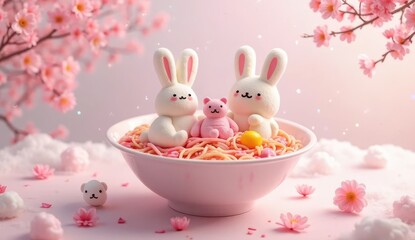 easter bunny in a basket