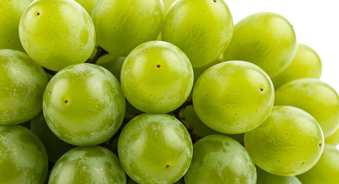 Fresh Green Grapes Still Life: Close-Up of Healthy Fruit