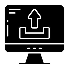 A creative design icon of system upload