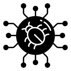 Modern design icon of network bug