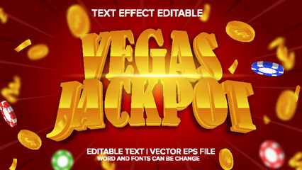 text effect vegas vector editable