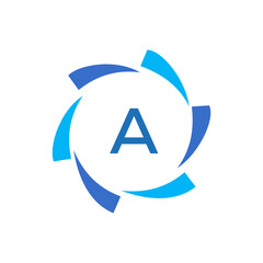 A Letter Initial Logo Design Template Vector Illustration