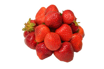 Fresh group of berries isolated on a white background.
