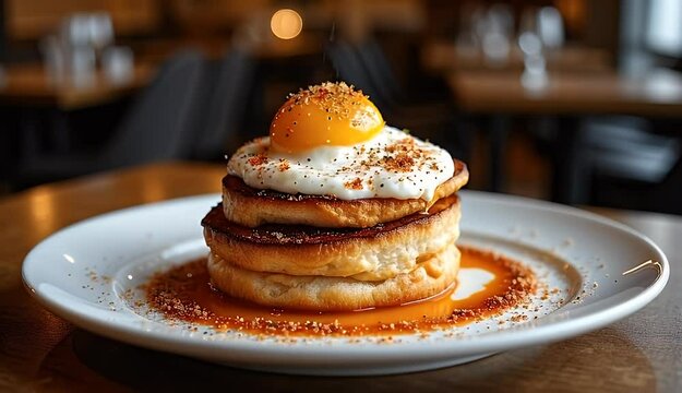 Delectable Croque Madame with Fried Egg 