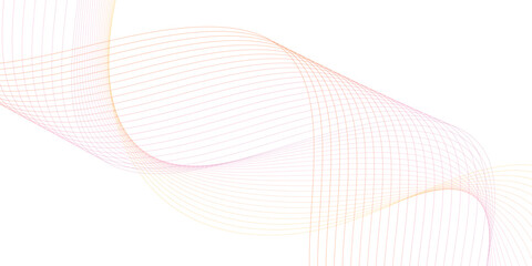 Abstract wave element for design. Digital frequency track equalizer. Stylized line art background. Vector illustration. Wave with lines created using blend tool. Curved wavy line, smooth stripe.