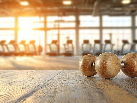 Pair of Wooden Knobs on Table