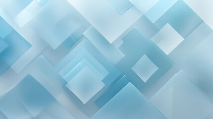 Obraz premium Abstract Geometric Composition with Overlapping Blue Squares
