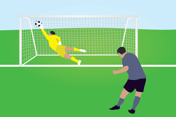 Soccer players play game. vector