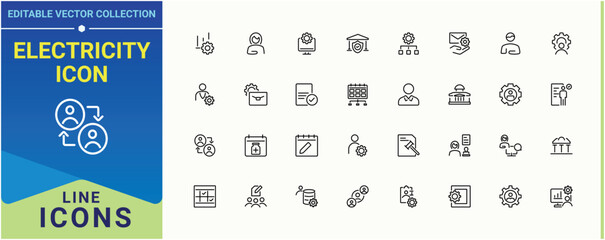 Organization related icon set. Related to teamwork, work, leader, resource, team, company, manager and more. Administration vector icon set. Isolated icons. Editable vector illustration.