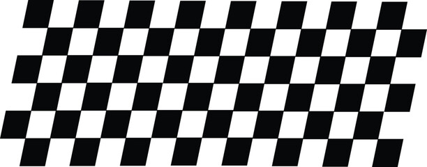 Diagonal Checkerboard Pattern Vector – Black and White Squares in Tilted Grid Design on White Background
