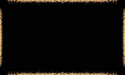 Luxury Gold Glitter With Bokeh Frame Border