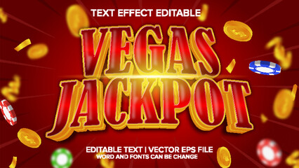 text effect vegas vector editable