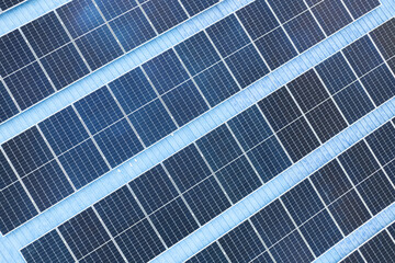 Solar panels on the rooftop
