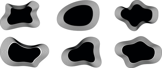 Black Icon Vector Set – Silhouette Style Symbols and Illustrations for Print and Web Design, Conceptual Signs and Graphic Elements in Minimal Design