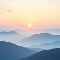 sunrise in mountains